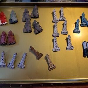 Colorful Lighthouse Button Set